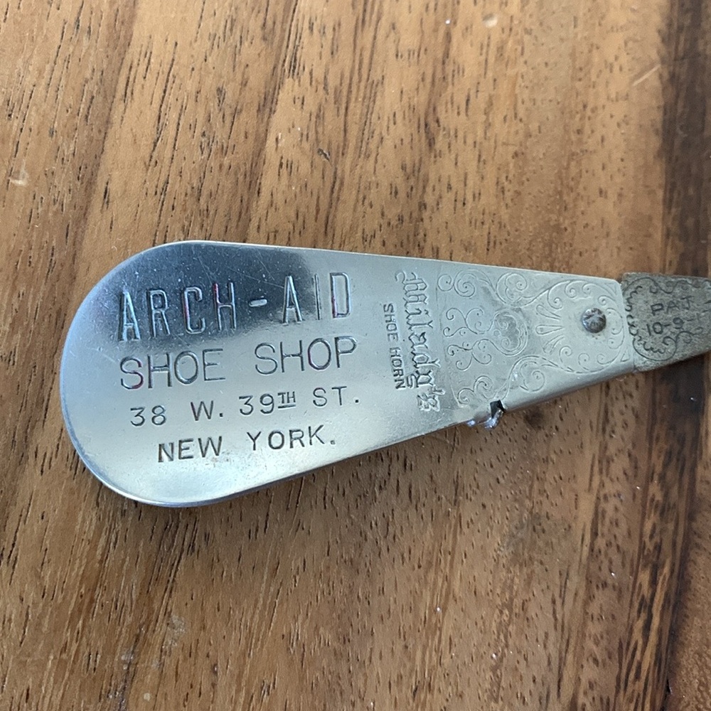 Antique Shoe Horn Button Hook Menihan Arch-Aid Shoes for Women Pat. 10-9-1917 - Picture 2 of 6